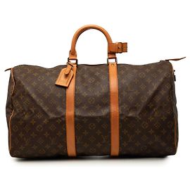 Borsa da viaggio Louis Vuitton Monogram Keepall 50 Marrone Marrone