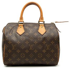 Sac Boston Louis Vuitton Monogram Speedy 25 Marron Marron