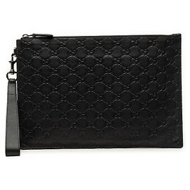 Gucci Guccissima Clutch Schwarz Schwarz