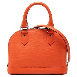 Bolso Satchel Louis Vuitton Epi Alma BB Naranja Naranja