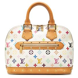 White Louis Vuitton Monogram Multicolore Alma PM Handbag White