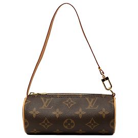 Louis Vuitton Monogram Papillon Pochette Handtasche Braun Braun