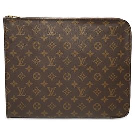 Sac pochette Louis Vuitton Monogram Poche Documents Portfolio 30 Marron Marron