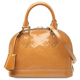 Sac à main Louis Vuitton Monogram Vernis Alma BB Marron Marron
