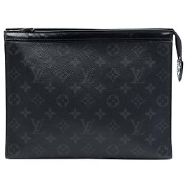Bolso de mano Louis Vuitton Monogram Eclipse Pochette Voyage MM negro Negro