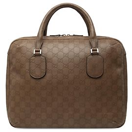Brown Gucci Guccissima Business Bag Brown