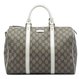 Bolsa Boston Gucci Joy Medium GG Supreme Branca Branco