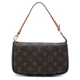 Borsa a tracolla Louis Vuitton Monogram Pochette Accessoires Marrone Marrone