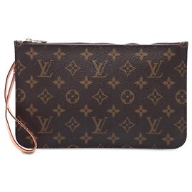 Borsa Clutch Louis Vuitton Monogram Neverfull MM Marrone Marrone