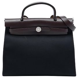Bolsa Hermès Toile Herbag Zip 31 preta Preto