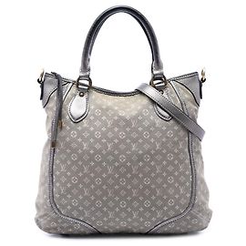 Sac Angele Satchel Louis Vuitton Monogram Mini Lin Gris Gris