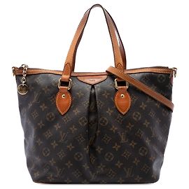 Borsa Satchel Louis Vuitton Monogram Palermo PM Marrone Marrone