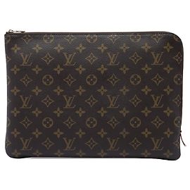 Louis Vuitton Monogram Etui Voyage GM Clutch Bag Braun Braun