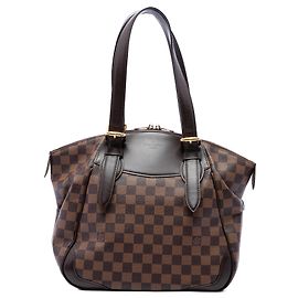 Borsa a tracolla Louis Vuitton Damier Ebene Verona MM Marrone Marrone