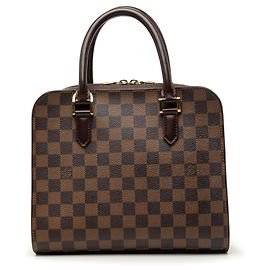 Bolso de mano Louis Vuitton Damier Ebene Triana Marrón Castaño