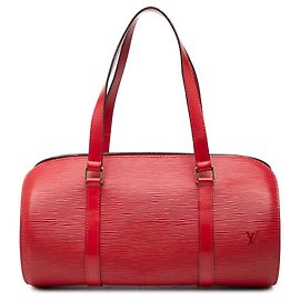 Louis Vuitton Epi Soufflot Handtasche rot Rot