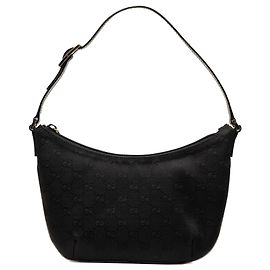 Bolsa de Ombro Gucci GG Canvas Preta Preto