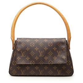 Sac à épaule Mini Looping Louis Vuitton Monogram Marron Marron