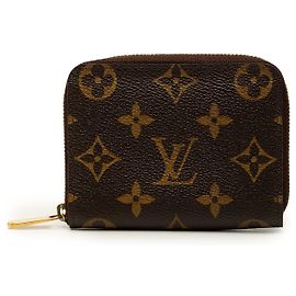 Monedero Zippy Monogram Louis Vuitton Marrón Castaño