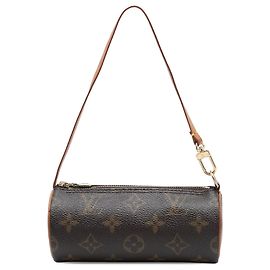 Bolsa de mão Louis Vuitton Monogram Papillon Pochette Castanha Marrom