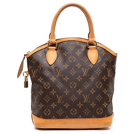 Brown Louis Vuitton Monogram Lockit PM Handbag Brown
