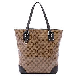 Tote Gucci GG Crystal Vertical Charm Beige Beige
