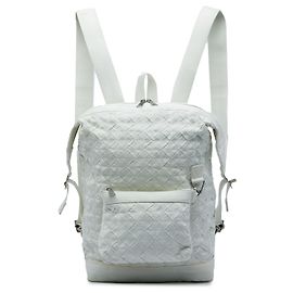 Bottega Veneta Rucksack aus Intrecciato Webbing Canvas in Weiß Weiß