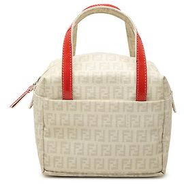 Borsa Fendi Mini Zucchino Spalmati Bianca Bianco