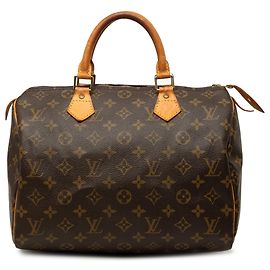 Bolsa Boston Louis Vuitton Monogram Speedy 30 Castanha Marrom