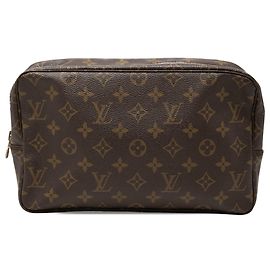 Sac pochette Louis Vuitton Monogram Trousse Toilette 28 Marron Marron