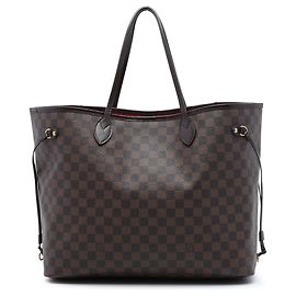 Sac cabas Louis Vuitton Damier Ebene Neverfull GM marron Marron