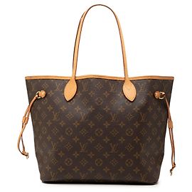 Saco Tote Louis Vuitton Monogram Neverfull MM Castanho Marrom