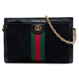 Sac crossbody Gucci Small Suede Web Ophidia Chain Noir Noir