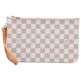 Bolso Louis Vuitton Damier Azur Neverfull MM blanco Blanco