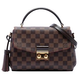 Bolsa Louis Vuitton Damier Ebene Croisette Castanha Marrom