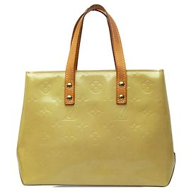 Yellow Louis Vuitton Monogram Vernis Reade PM Handbag Yellow