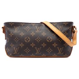 Bolso bandolera Louis Vuitton Monogram Trotteur Marrón Castaño