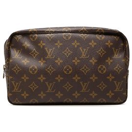Sac pochette Louis Vuitton Monogram Trousse Toilette 28 Marron Marron