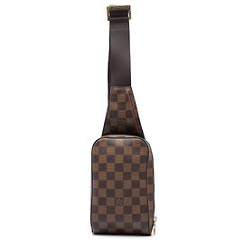 Borsa a tracolla Louis Vuitton Damier Ebene Geronimos Marrone Marrone