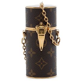 Funda para lápiz labial Louis Vuitton Monogram marrón Castaño