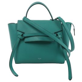 Hermès Celine Belt Bag Micro Leder 2Way Handtasche in Green Grün