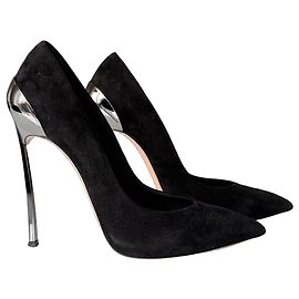 Casadei Techno Blade Pumps aus Wildleder Schwarz