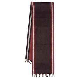 Écharpe rayée duveteuse Prada AW07 Marron