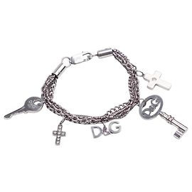 Pulseira de múltiplos pingentes Dolce & Gabbana anos 2000 Prata
