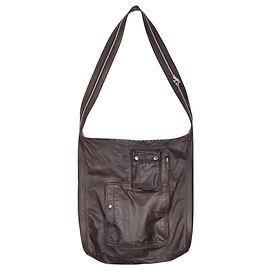 Bolsa crossbody cargo Dries van Noten em couro com zíper traseiro Marrom