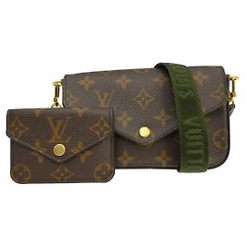 Louis Vuitton Felicie Strap & Go Monogram Canvas Large Marrone