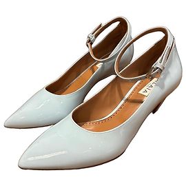Alaïa Mary Jane Pumps Lackleder Hellblau Hellblau