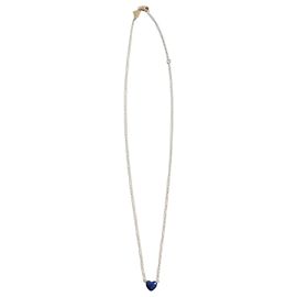 Autre Marque Collier Alison Lou Cœur en émail et or 14k Bleu Doré