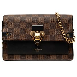 Borsa a tracolla Louis Vuitton Vavin Wallet on Chain in Damier Ebene nero Nero