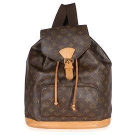 Louis Vuitton Vintage Monogram Canvas Montsouris GM Backpack Brown